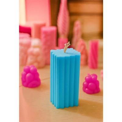 Picture of Square Weave Pattern/Square Striped Candle/square design candle 1 piece Room Decoration showpiece