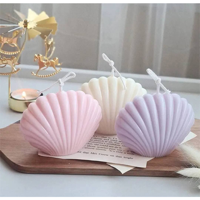 Picture of Seashell cute candle for home decor candle night dinner home Large - 1pcs/Seashell samock Candles 1 piece