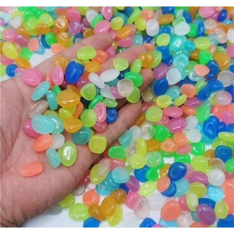 Picture of Radium Stone Colorful Luminous Glowing Pebbles -50 pcs-Multicolor