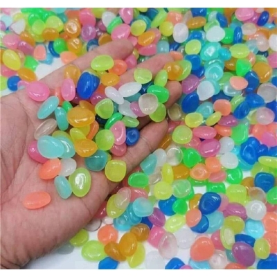 Picture of Radium Stone Colorful Luminous Glowing Pebbles -50 pcs-Multicolor