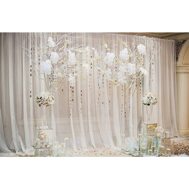 Picture of White Tissue Fabrics For Birthday, Wedding and Party Decoration-White