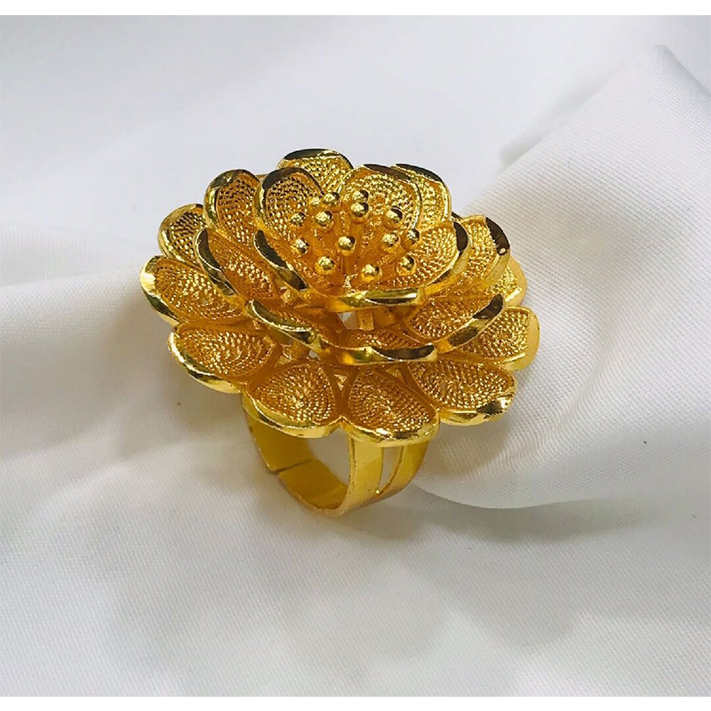 Picture of Adjustable Dubai Gold Finger Ring For Girls & Women-Gold