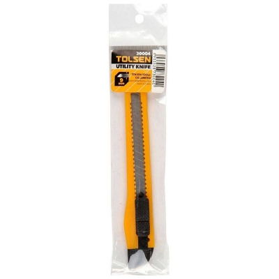 Picture of TOLSEN ABS Snap-off cutter (9x80mm) with Flat Push Button Model: 30004-Yellow