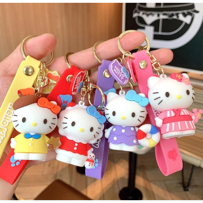 Picture of Cutest Hello Kitty or Pompompurin Pendant Exclusive Key Ring Car Bag Jewelry home use and gift-Pink