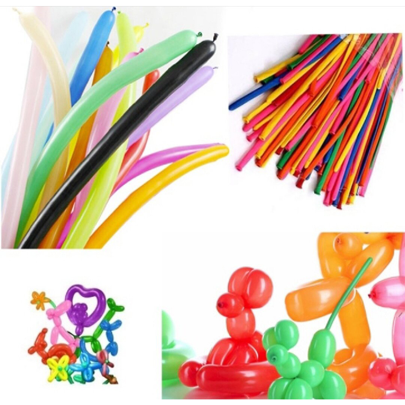 Picture of 20Pcs Long Balloon Animals kit Twisting Balloons with air Pump (20pcs Latex Long Balloons)-Multicolor