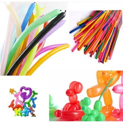 Picture of 20Pcs Long Balloon Animals kit Twisting Balloons with air Pump (20pcs Latex Long Balloons)-Multicolor