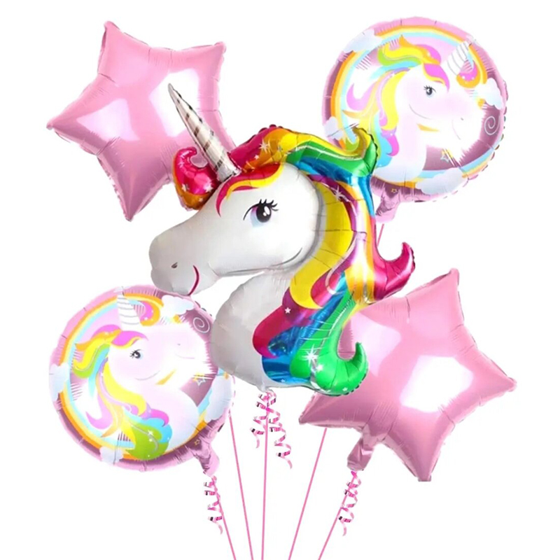 Picture of Unicorn foil balloon set/Unicorn Theme foil/air/Helium Balloons for girls boys/kids birthday Birthday Party Decorations-White