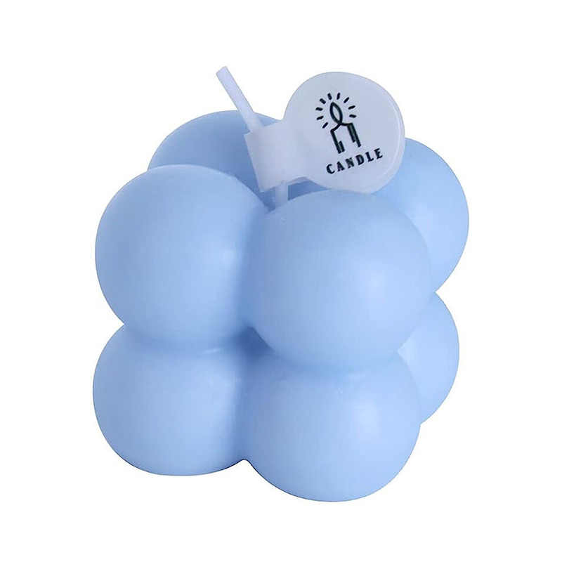 Picture of Mini bubble candle-2pc/Small Candle Mini Cube Bubble Shaped Wax Candles Aromatherapy for Home Bedroom Wedding-2pcs-Multicolor
