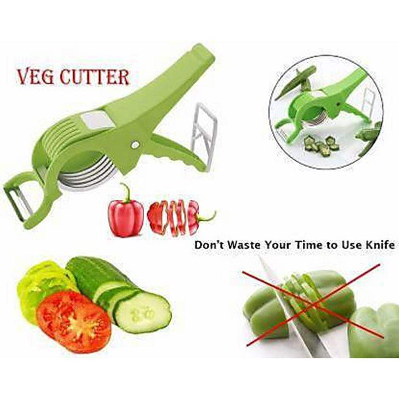 Picture of Vegetable/ Fruit Multi Cutter and Peeler-Multicolor