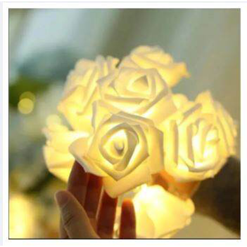 Picture of Rose fairy lights/Decorative party fairy light warm white Artificial Soft fashionable White - Table Lamp - Table Lamp-Gold