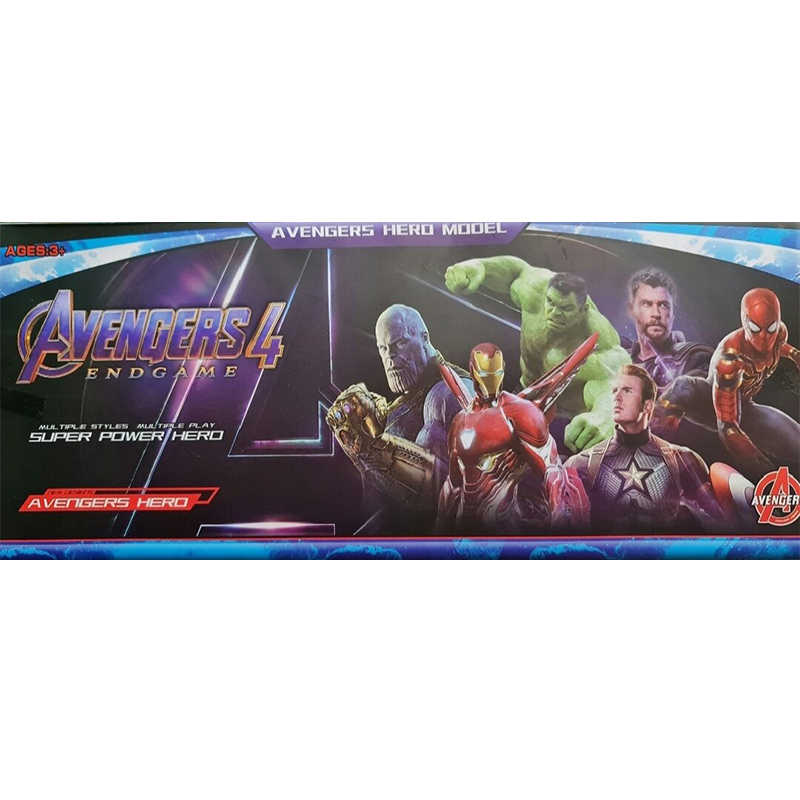 Picture of Avengers Iron Man, Captain America, Hulk, Spider-Man, and Thanos Action Figure - 5pcs Set | Collectible Toys for Ultimate Marvel Fans-Black
