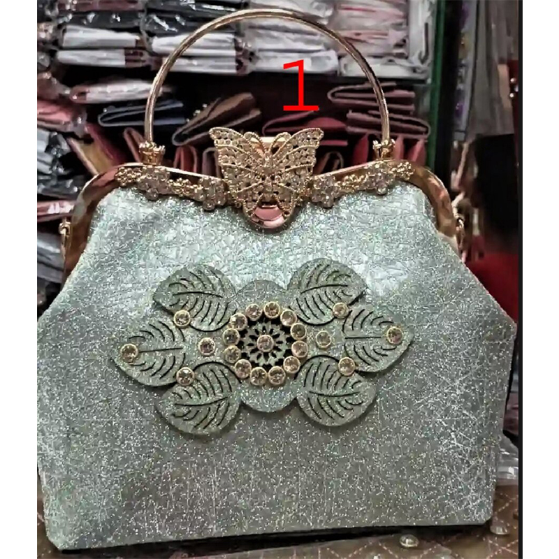 Picture of Luxury butterfly party bag for women/Glitter butterfly vanity bag