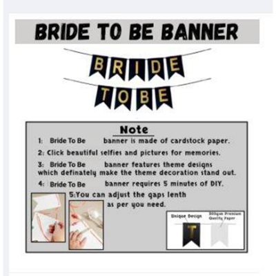 Picture of Bride to be banner/bride to be card banner/birde party card banner-Pink