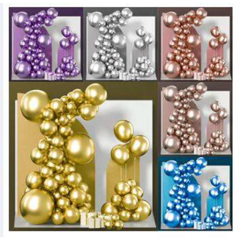 Picture of Metalic Color Balloons - 10 Pieces-Multicolor