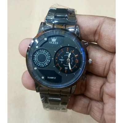 Picture of New Fashionable Stylish analogue Black Hand watches for Boys and Men's-Black