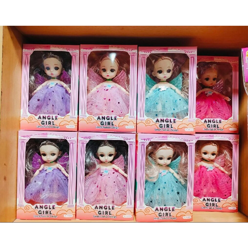 Picture of Kawaii Princess Angel Doll For girls/16 CM Barbie doll 13 point moving 3D REAL eye Mini Jointed Doll Girls Movable Jointed Girl BodyRetro Style Kawaii Princess BJD Dolls Girls Toys BirthdayGift-Multicolor