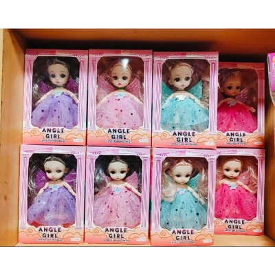 Picture of Kawaii Princess Angel Doll For girls/16 CM Barbie doll 13 point moving 3D REAL eye Mini Jointed Doll Girls Movable Jointed Girl BodyRetro Style Kawaii Princess BJD Dolls Girls Toys BirthdayGift-Multicolor