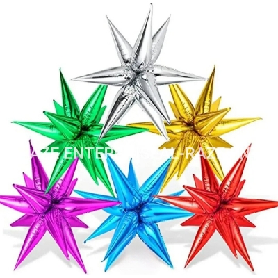 Picture of Pear Star Balloon-1pc/Creative Birthday Wedding Starburst Balloons Party Decoration Aluminum Foil Balloon-1-Multicolor