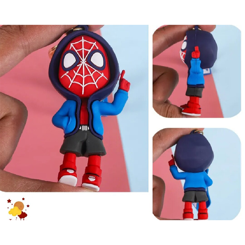 Picture of Huddie wearing spiderman/Spiderman Cute Pendant keyring Keychain Bag Keyring
