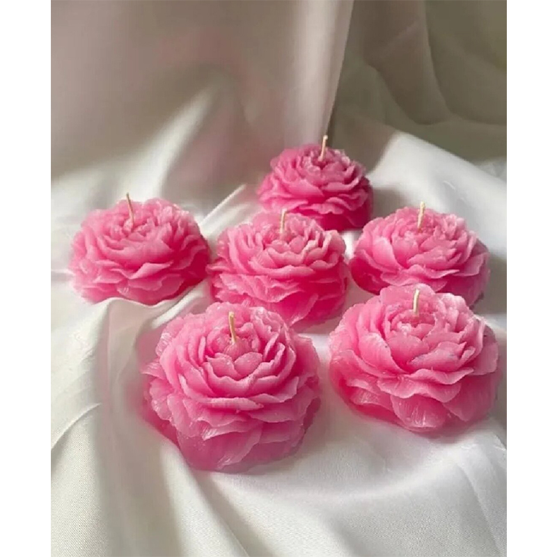 Picture of Elegant Floral Design peony candle-1pc