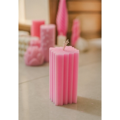 Picture of Square Weave Pattern/Square Striped Candle/square design candle 1 piece Room Decoration showpiece