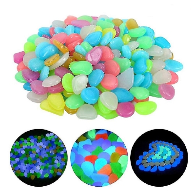 Picture of Radium Stone Colorful Luminous Glowing Pebbles -50 pcs-Multicolor