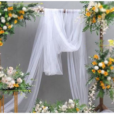 Picture of White Tissue Fabrics For Birthday, Wedding and Party Decoration-White