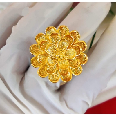 Picture of Adjustable Dubai Gold Finger Ring For Girls & Women-Gold