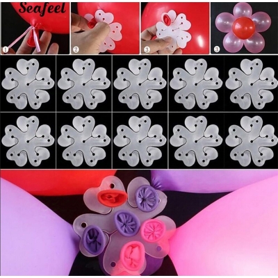 Picture of 3pcs premium Flower Balloon Clip Flower Balloon Clips for balloons-White