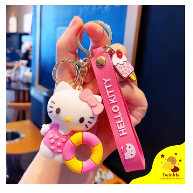 Picture of Cutest Hello Kitty or Pompompurin Pendant Exclusive Key Ring Car Bag Jewelry home use and gift-Pink