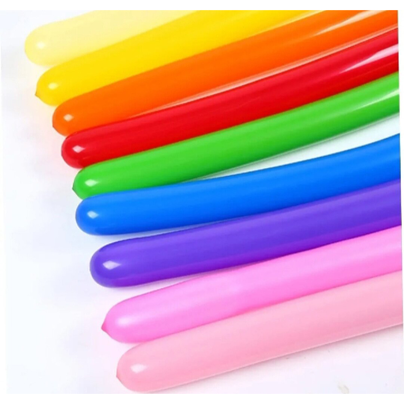 Picture of 20Pcs Long Balloon Animals kit Twisting Balloons with air Pump (20pcs Latex Long Balloons)-Multicolor