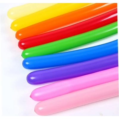Picture of 20Pcs Long Balloon Animals kit Twisting Balloons with air Pump (20pcs Latex Long Balloons)-Multicolor