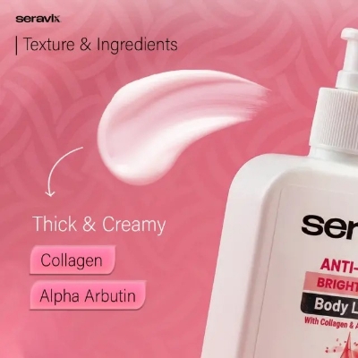 Picture of Seravix Anti Aging Brightening Body Lotion With Collagen & Alpha Arbutin 240ml