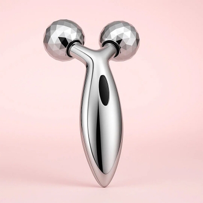 Picture of 3D Massage Skin Roller | Face Lift Beauty Tool | Anti Wrinkle Skin Tightening Roller | Portable Face Massager | Eye Dark Circle Remover | Small Handheld Beauty Device | Home Skin Care Tool | Best Price in Bangladesh
