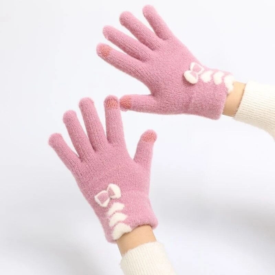 Picture of Fashionable Full Finger Soft Hand Gloves for Women – Stylish & Comfortable Winter Gloves | Mobile Touchable in 2 Fingers with Unique Color Mark | Elegant Warm Ladies Gloves for Riding, Driving & Outdoor Use – Trendy, Cozy & Premium Quality-Multicolor(Int: One size)
