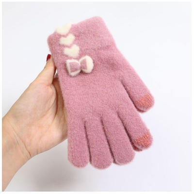 Picture of Fashionable Full Finger Soft Hand Gloves for Women – Stylish & Comfortable Winter Gloves | Mobile Touchable in 2 Fingers with Unique Color Mark | Elegant Warm Ladies Gloves for Riding, Driving & Outdoor Use – Trendy, Cozy & Premium Quality-Multicolor(Int: One size)