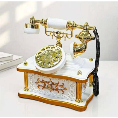 Picture of Light Luxury Classic Style Dial Old-fashioned Telephone Music Box Home Desk Porch Home Decoration Living Room Decoration