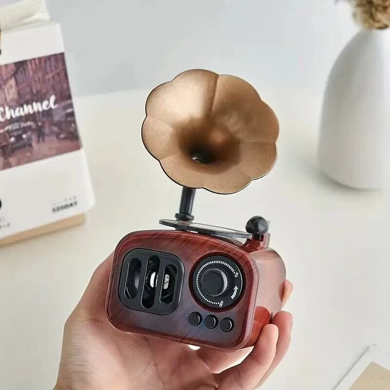 Picture of Gramophone Shaped Classic Vintage Music Box | Retro Style Decorative Music Box | Antique Gramophone Design Gift Item | Perfect for Home Decor, Collectors & Music Lovers | Elegant Showpiece with Melodious Tune | Timeless Classic for Living Room Decor