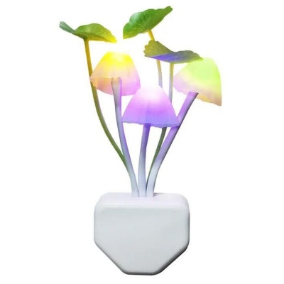 Picture of LED Mushroom Night Light | Multi-Color Decorative Lamp | Auto Sensor Plug-in Night Lamp for Bedroom, Kids Room & Home Décor | Energy Saving Soft Light | Cute Mushroom Shape | Best Night Lamp for Gift & Home-Multi-color