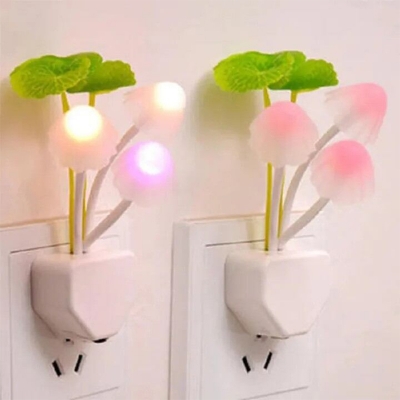 Picture of LED Mushroom Night Light | Multi-Color Decorative Lamp | Auto Sensor Plug-in Night Lamp for Bedroom, Kids Room & Home Décor | Energy Saving Soft Light | Cute Mushroom Shape | Best Night Lamp for Gift & Home-Multi-color