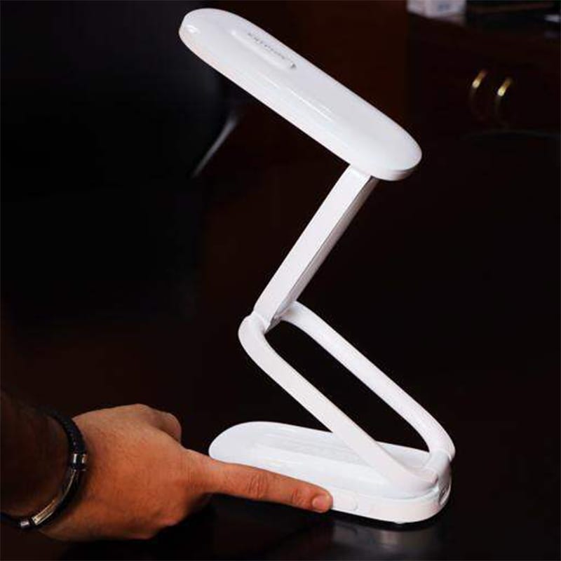 Picture of Foldable Desk Table Lamp | Portable LED Study Light | Adjustable Reading Lamp for Home & Office | Eye-Care Brightness | Rechargeable & Space-Saving Design | Perfect for Students, Workstation & Night Study | Best Price in Bangladesh-White