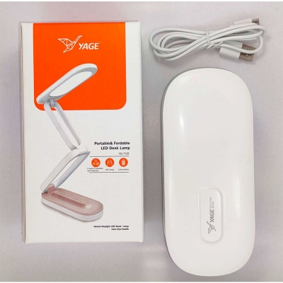 Picture of Foldable Desk Table Lamp | Portable LED Study Light | Adjustable Reading Lamp for Home & Office | Eye-Care Brightness | Rechargeable & Space-Saving Design | Perfect for Students, Workstation & Night Study | Best Price in Bangladesh-White