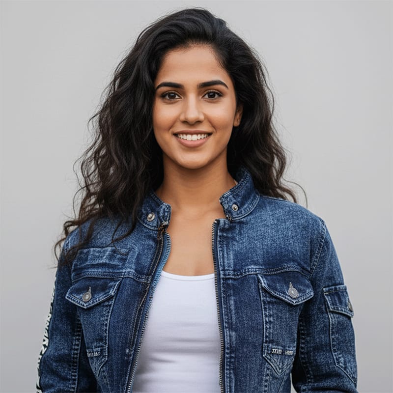 Picture of Ladies Premium Export Quality Denim Jacket for Women | Stylish Slim Fit Jeans Jacket | Trendy Casual & Winter Wear | Soft Durable Fabric | Modern Fashionable Look | Perfect for Daily Use, Party & Outdoor Style-Light blue