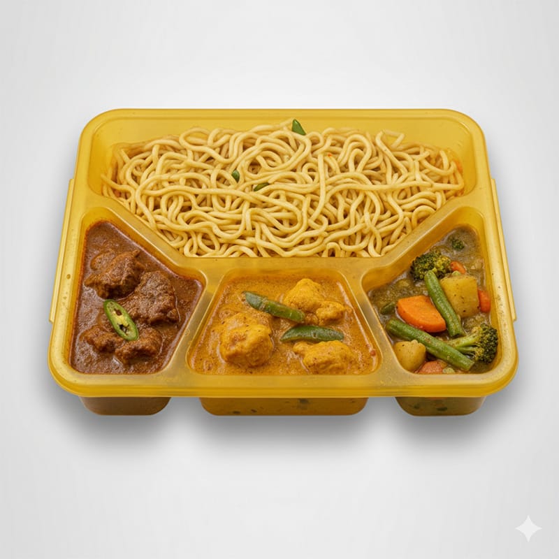 Picture of Plastic Lunch Box 4 Compartment – Food Grade BPA Free Lunch Storage Container | Safe & Durable Heat Resistant Plastic Lunch Box for School, Office & Travel | Leakproof Meal Prep Box Easy to Carry & Clean