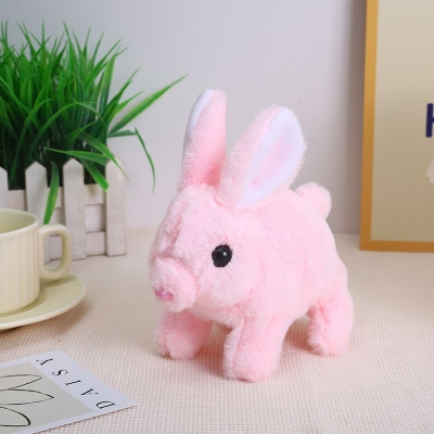 Picture of Electric Bunny Doll Plush Simulation Cute Rabbit Interactive Toys Walking Dolls