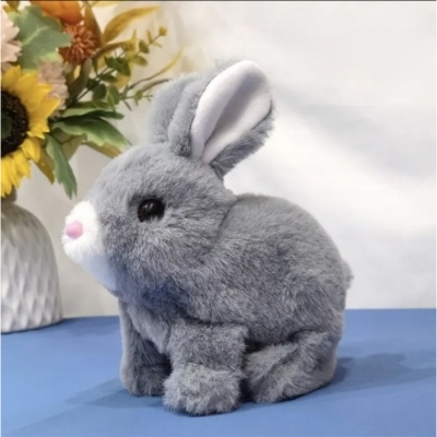 Picture of Electric Bunny Doll Plush Simulation Cute Rabbit Interactive Toys Walking Dolls