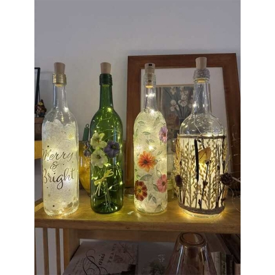 Picture of Elegant bottle light indoor decoration with warm LED glow, perfect for bedrooms, living rooms, and cozy spaces | Stylish, energy-efficient, and ideal for modern home decor or gifting.