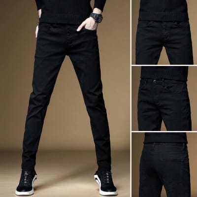 Picture of Premium Men's Slim Fit Jeans | Stylish Blue Denim Pants | Comfortable Stretchable Cotton Fabric | Trendy Casual Wear for Men | Durable Quality Fashion Jeans | Classic Five-Pocket Design | All-Day Comfort-Black