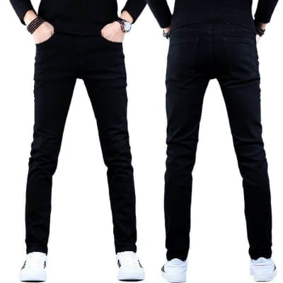 Picture of Premium Men's Slim Fit Jeans | Stylish Blue Denim Pants | Comfortable Stretchable Cotton Fabric | Trendy Casual Wear for Men | Durable Quality Fashion Jeans | Classic Five-Pocket Design | All-Day Comfort-Black