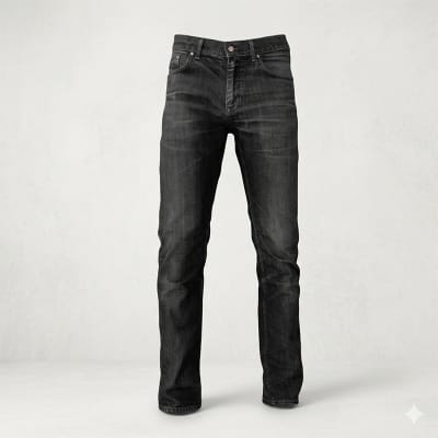 Picture of Black Faded Jeans Pant for Men | Slim Fit Stylish Denim | Premium Washed Look Casual Jeans | Durable Comfortable Everyday Wear | Trendy Street Style Denim Pants | Modern Fashion Jeans for All Seasons-Black